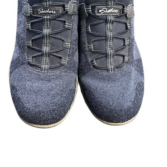 Skechers Relaxed Fit Breathe Easy Infi-Knity slip On Shoes Navy Blue Size 8 - Picture 7 of 9